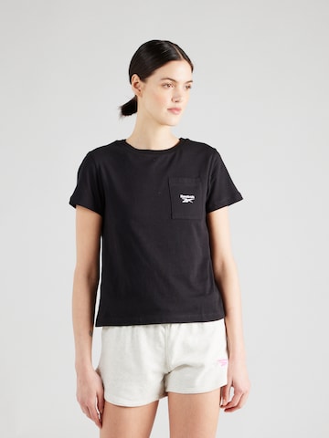 T-shirt fonctionnel Reebok en noir : devant