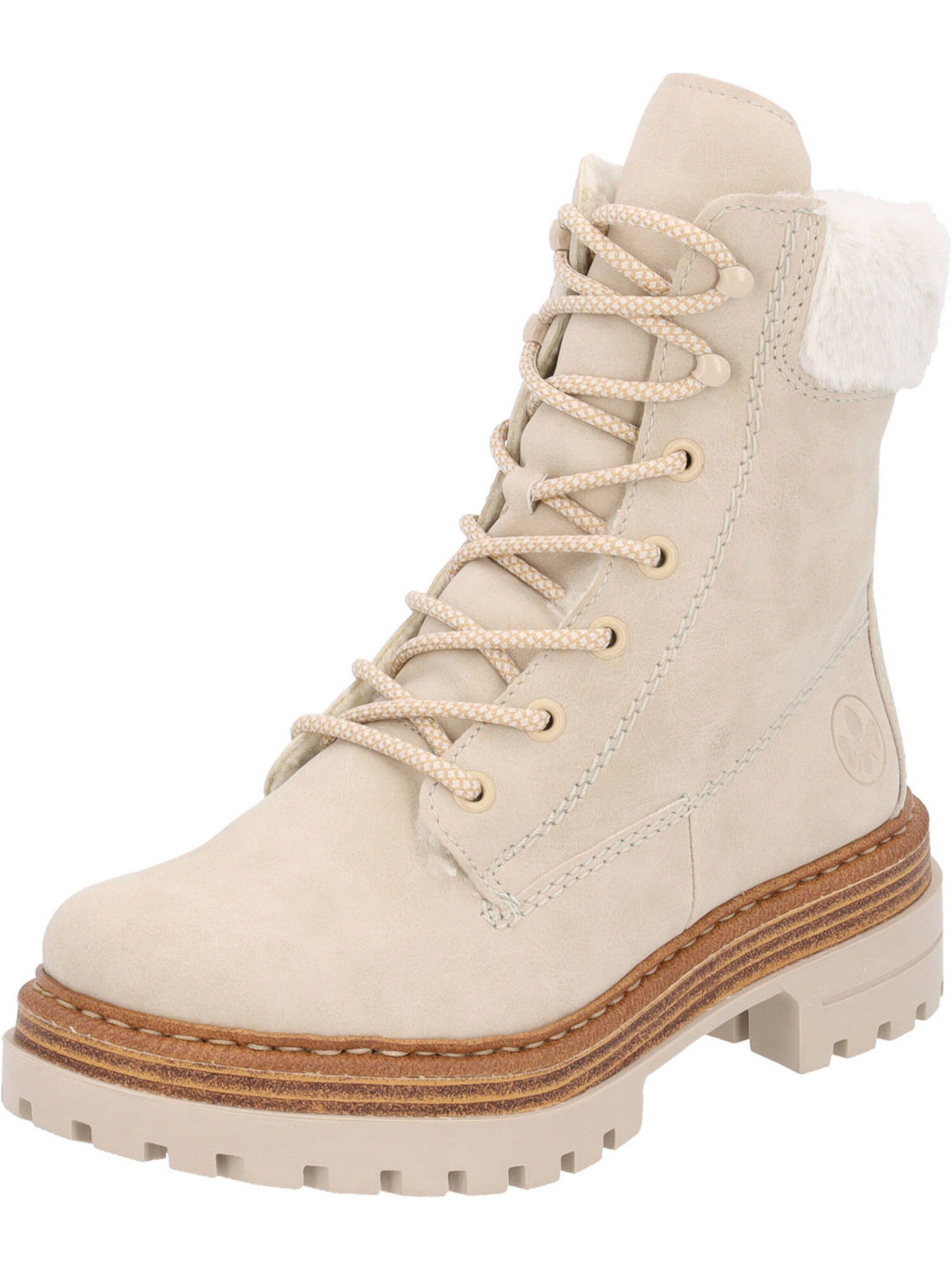 Rieker Snørestøvletter i beige: forside