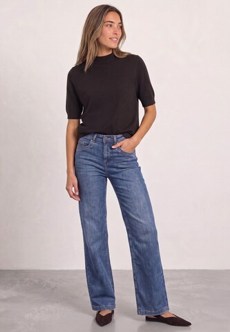 STREET ONE Kurzarm Pullover mit Turtle Neck in Braun