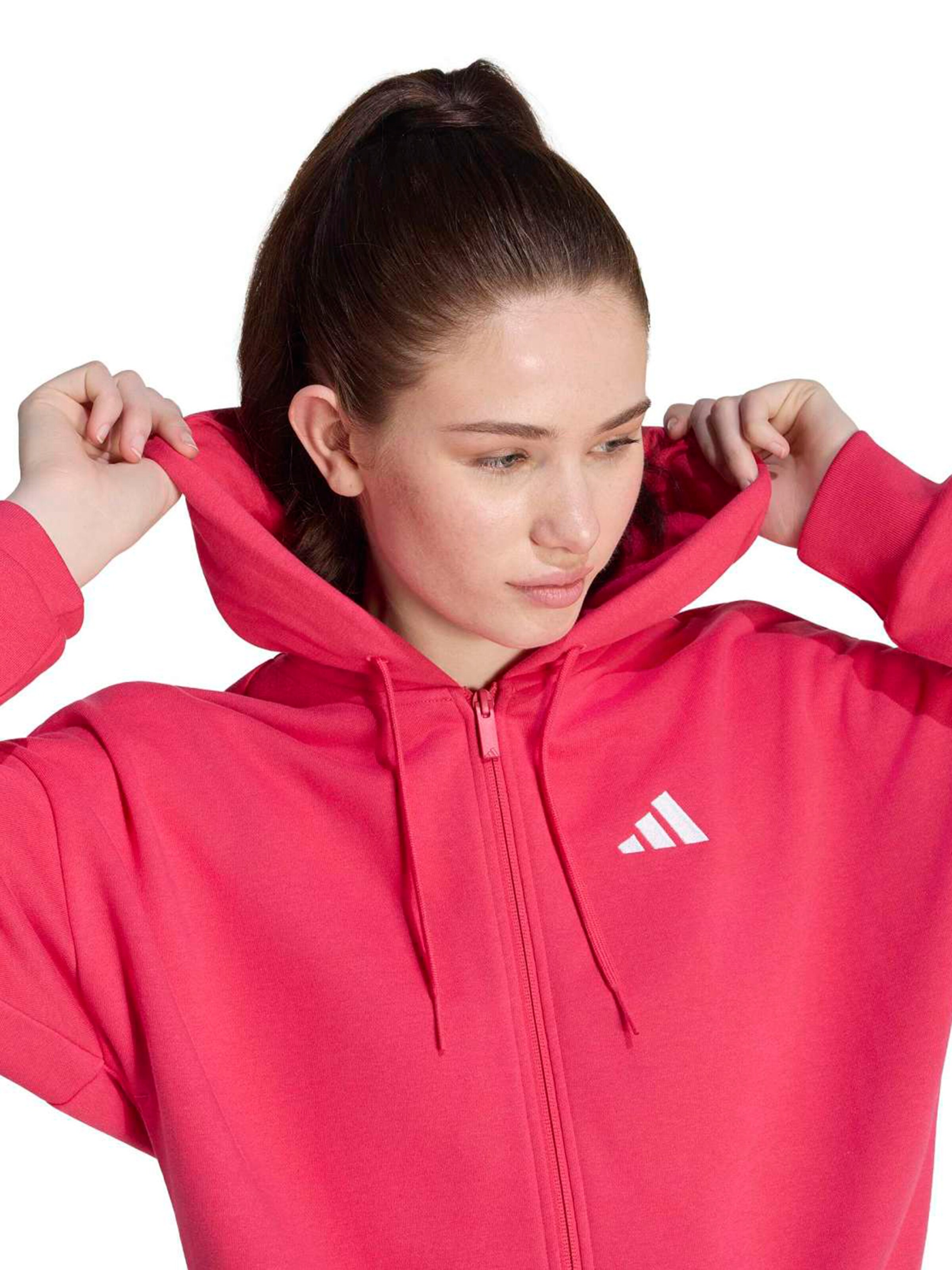 ADIDAS SPORTSWEAR Αθλητική ζακέτα φούτερ 'Essentials' σε ροζ