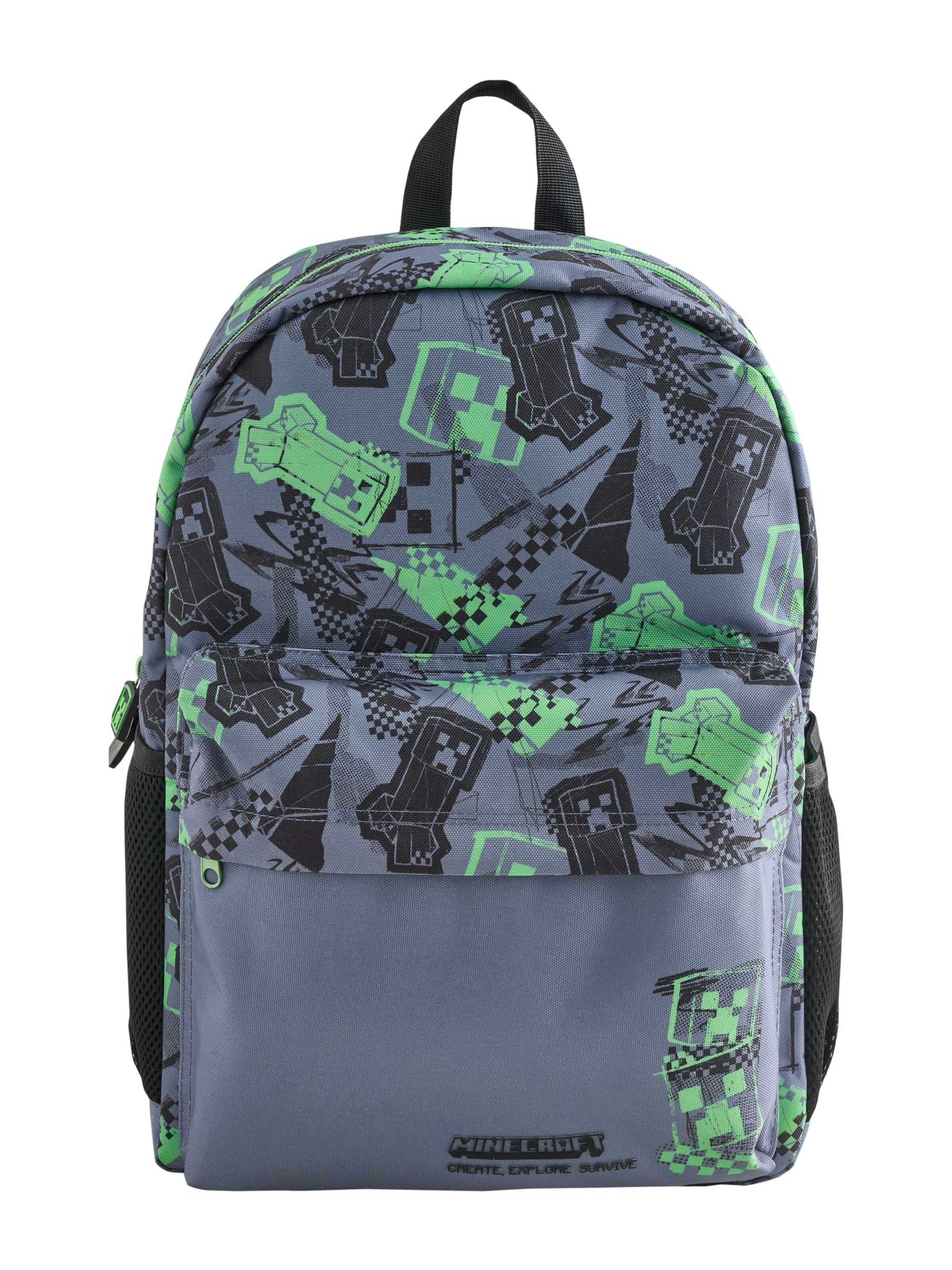 Next Hátizsák 'Minecraft' - szürke: elől