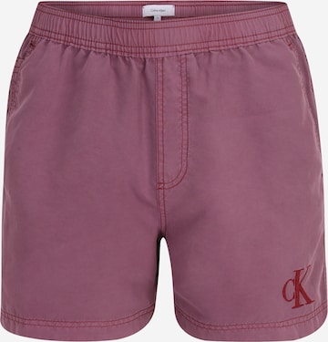 Calvin Klein Swimwear Board Shorts 'Authentic' in Purple: front