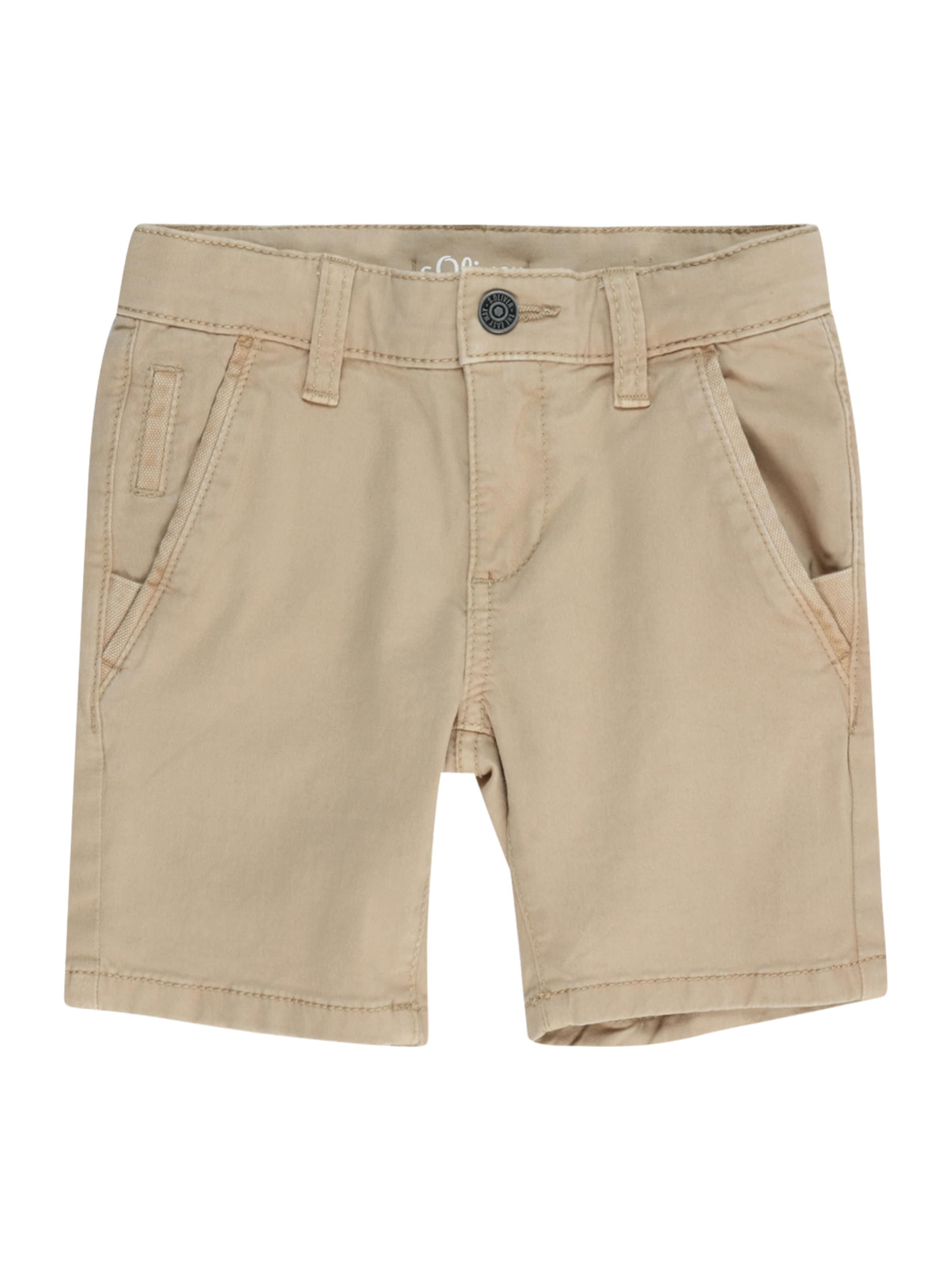 s.Oliver Slimfit Hlače | bež barva: sprednja stran