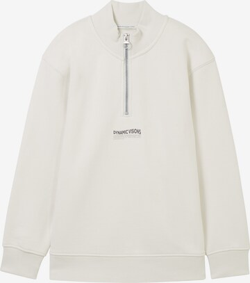 TOM TAILOR Sweatshirt i hvit: forside