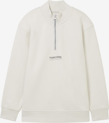 Sweat TOM TAILOR en blanc : devant