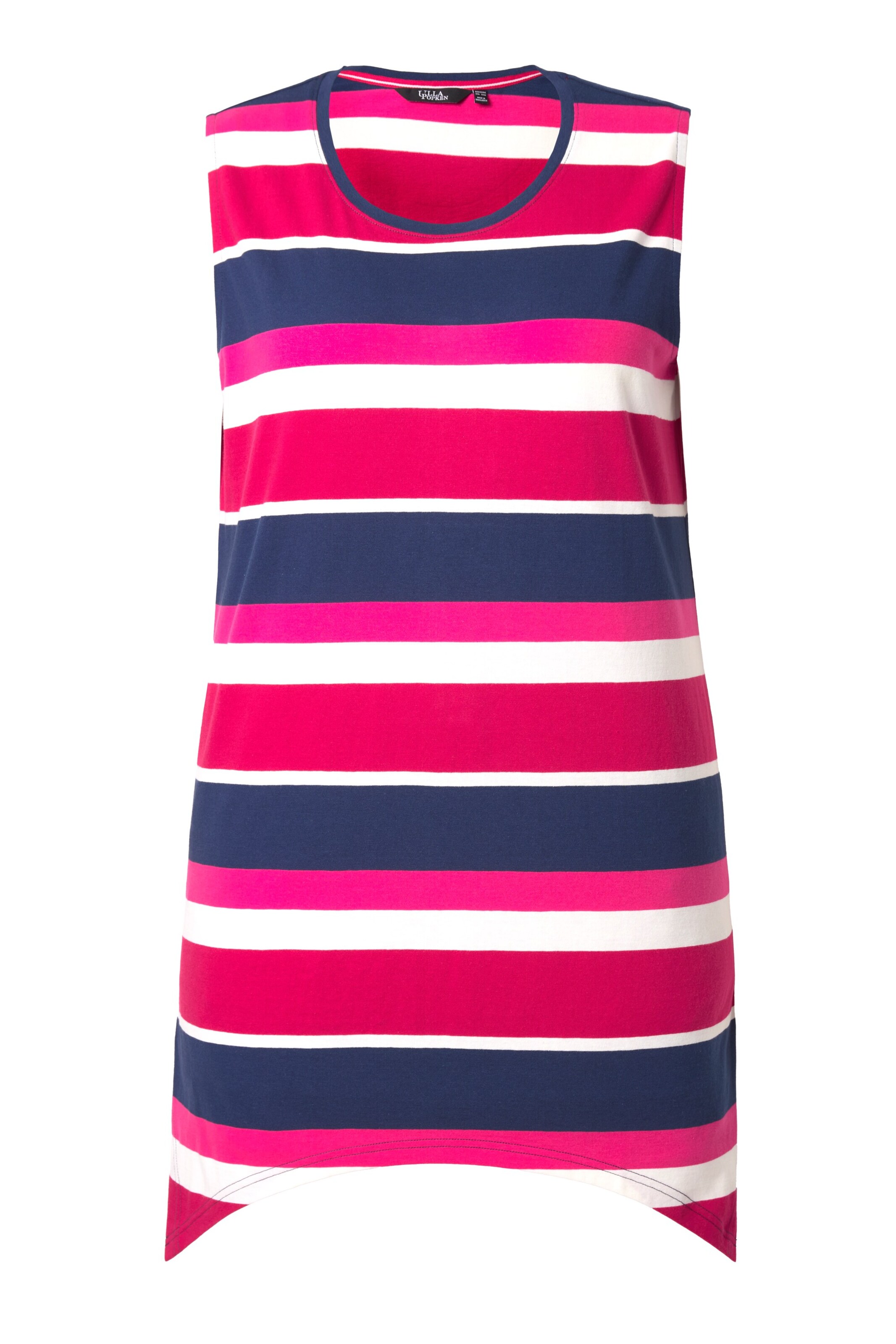 Ulla Popken Shirt in dunkelblau / pink / dunkelpink / weiß, Produktansicht