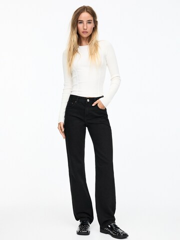 Pull&Bear Loosefit Jeans in Zwart