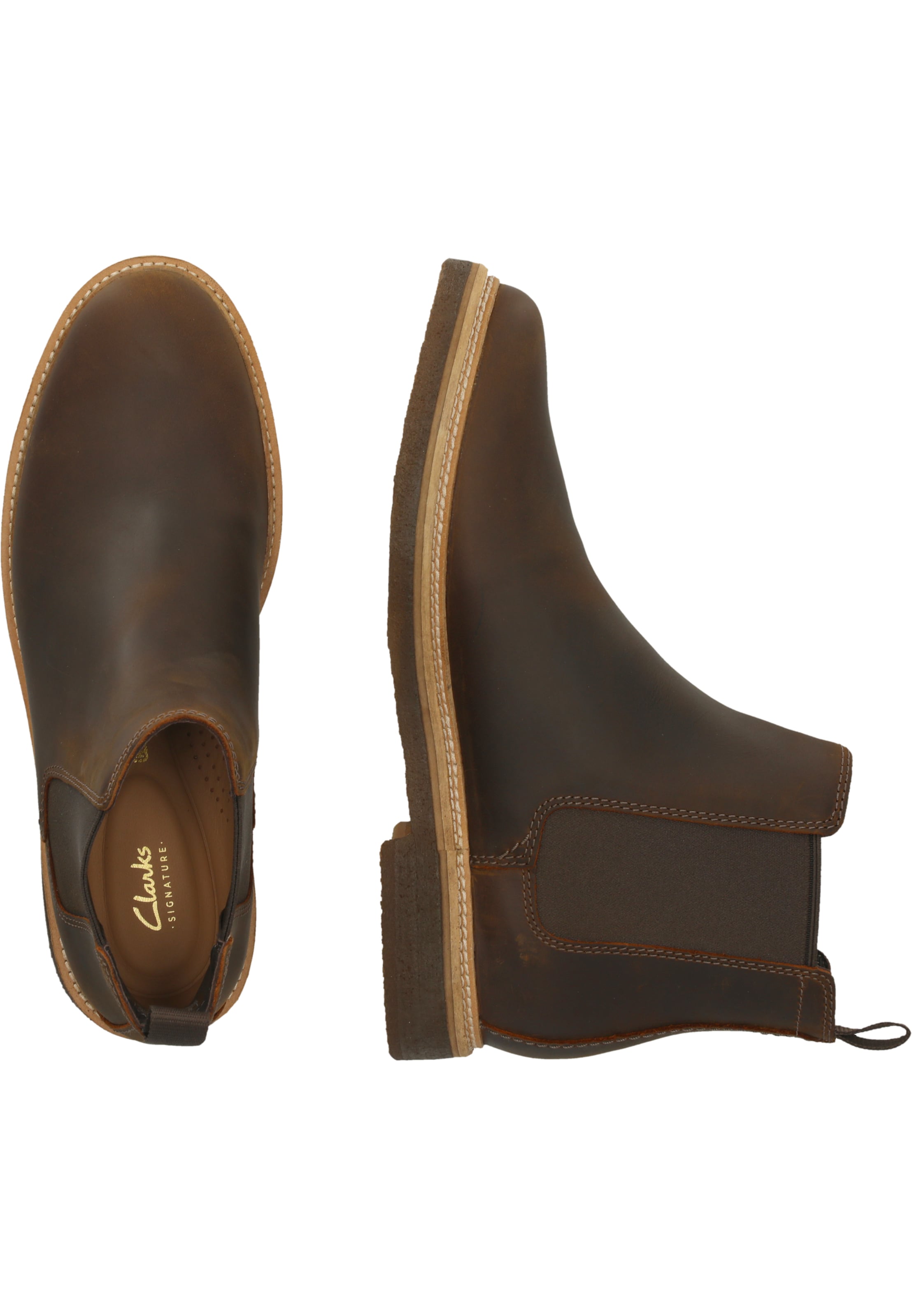 CLARKS Chelsea Boots 'Clarkdale Easy' in Braun