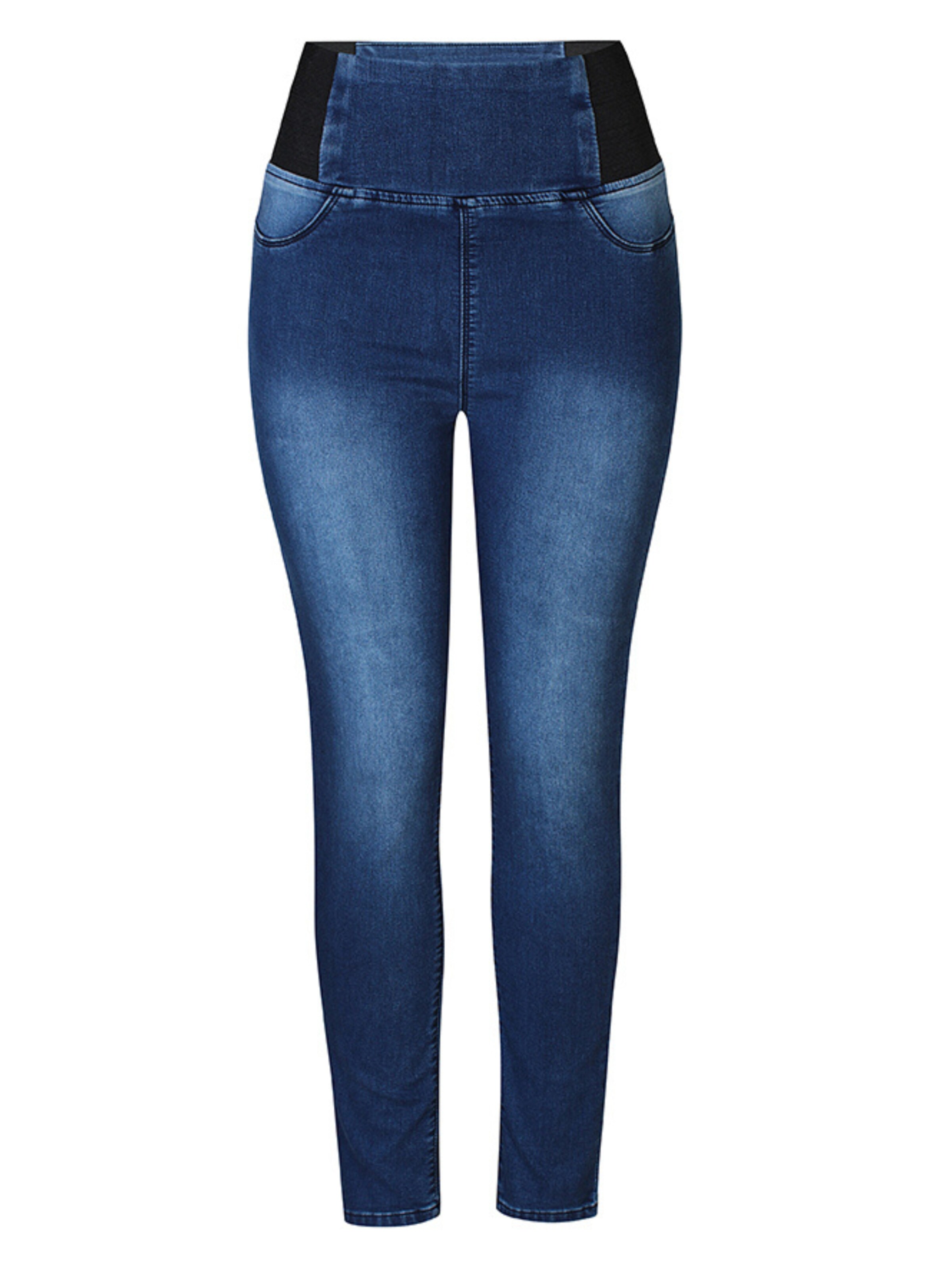 ze-ze Slimfit Jeggings 'Pixie 525' in Blauw: voorkant