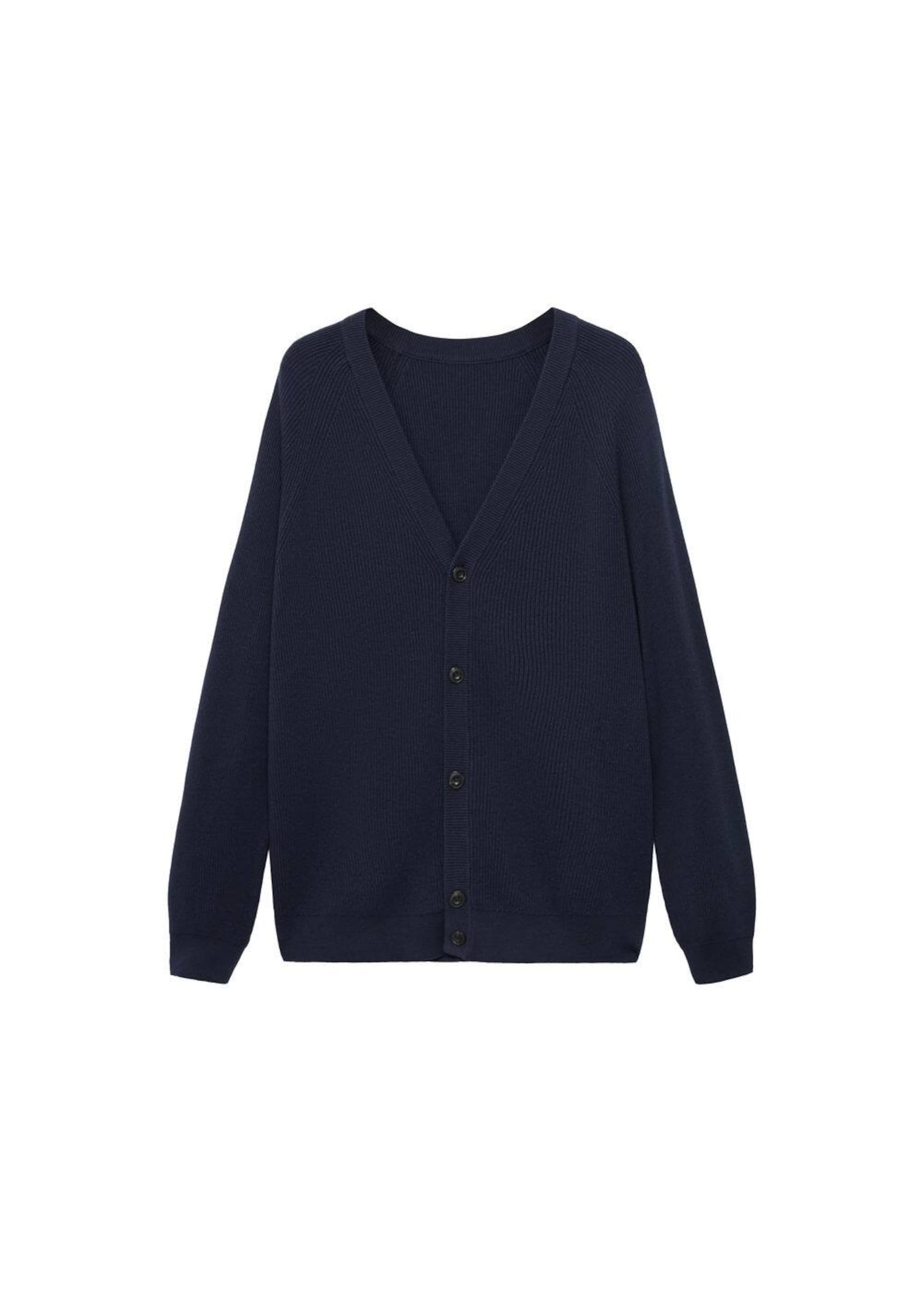 MANGO MAN Strickjacke 'Hodei' in Blau: Vorderseite