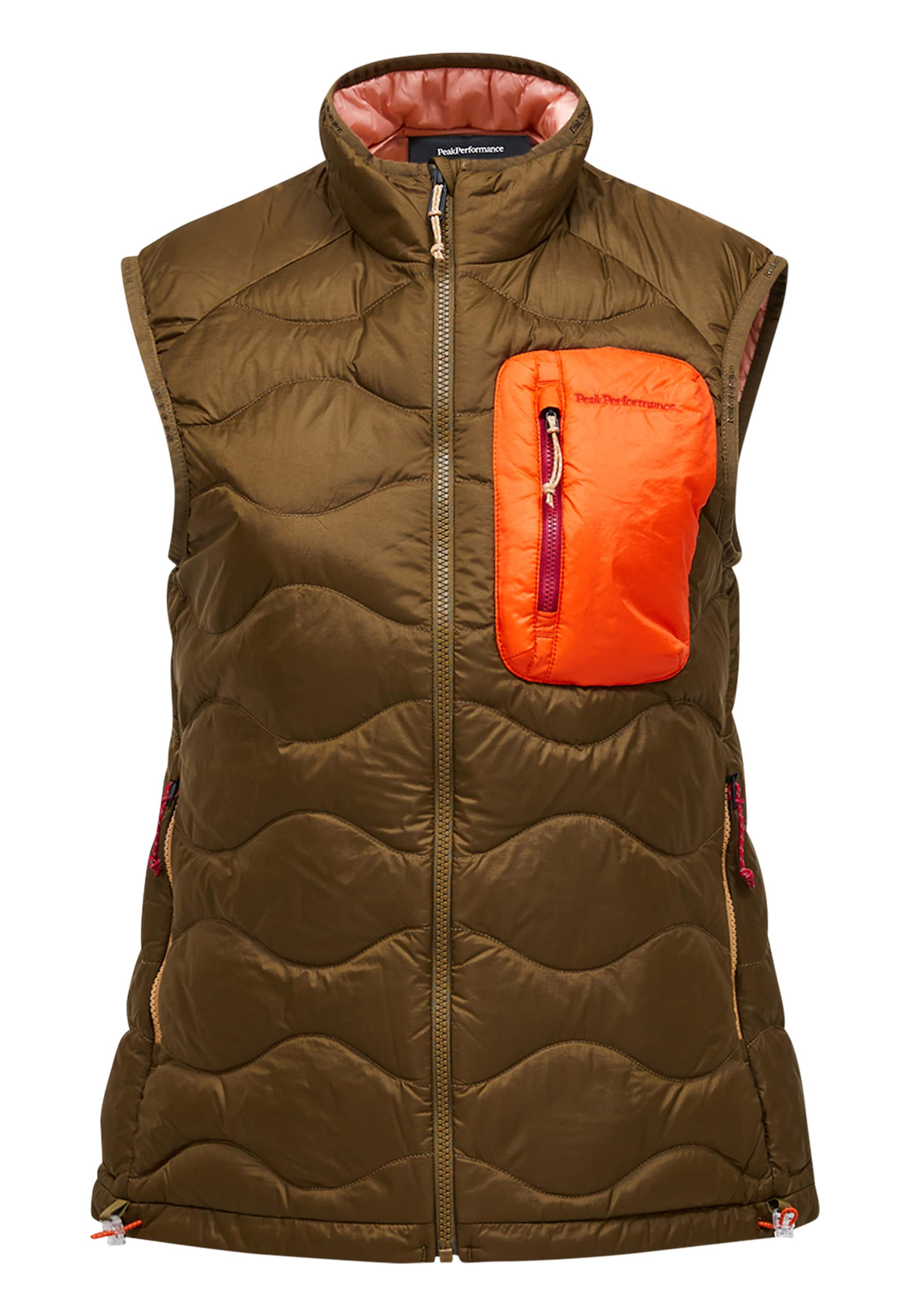 Gilet PEAK PERFORMANCE en vert : devant