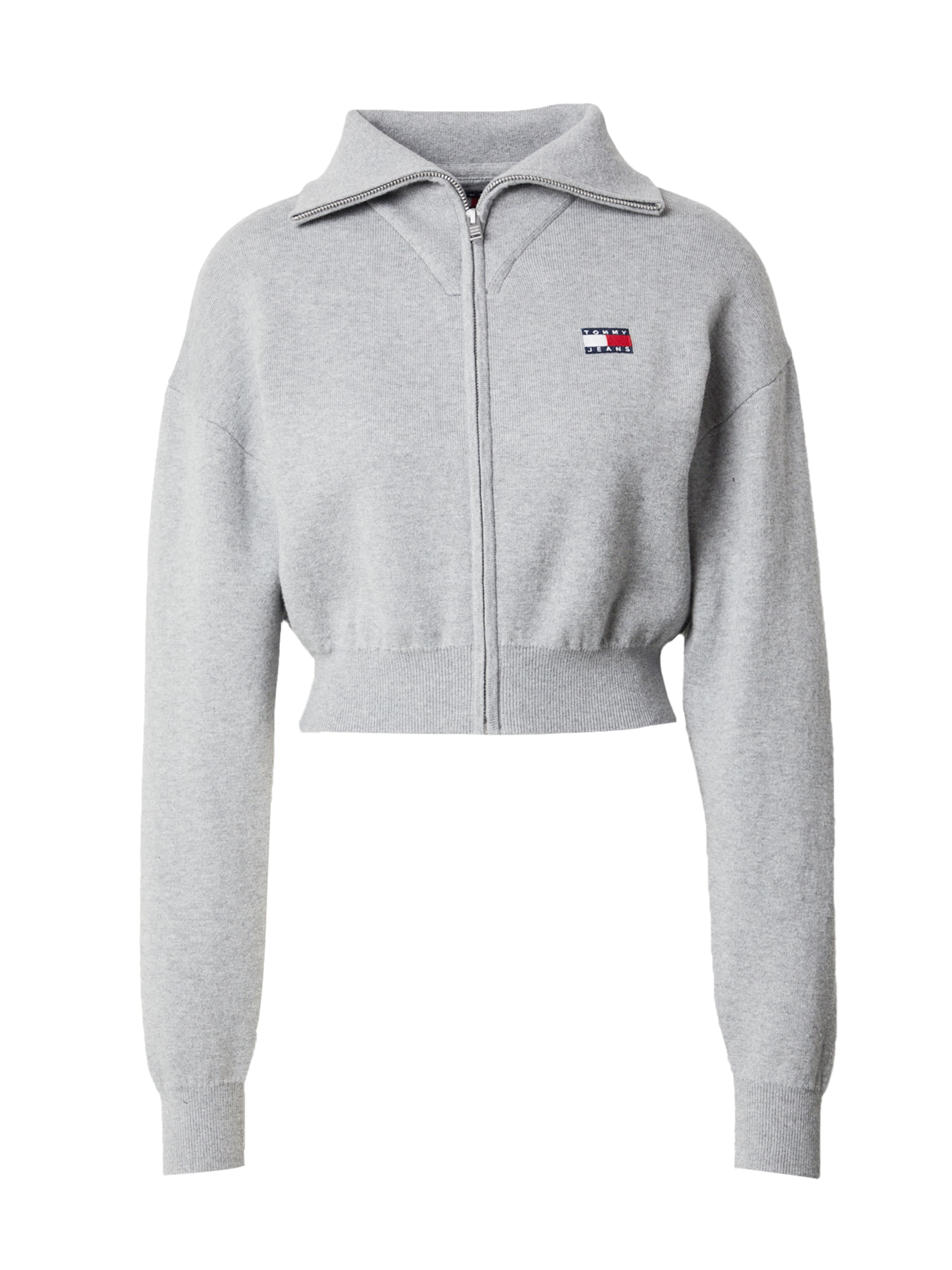 Tommy Jeans Gebreid vest in Grijs: voorkant