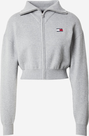 Cardigan Tommy Jeans en gris : devant