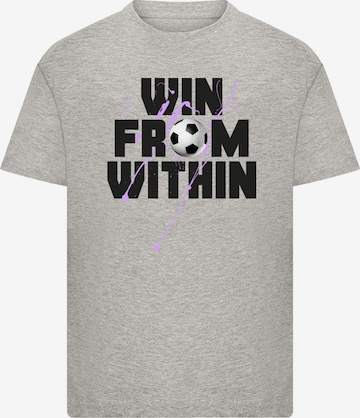F4NT4STIC T-Shirt 'Win From Within Soccer Splash Lilac' in Grau: Vorderseite