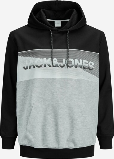 Jack & Jones Plus Sudadera en gris claro / gris oscuro / negro, Vista del producto