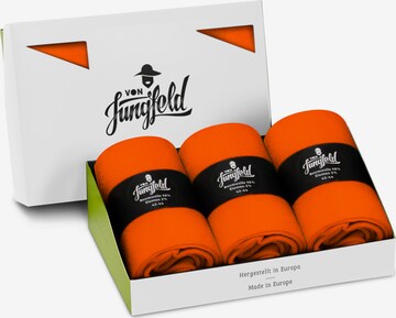 Von Jungfeld Socks in Orange: front