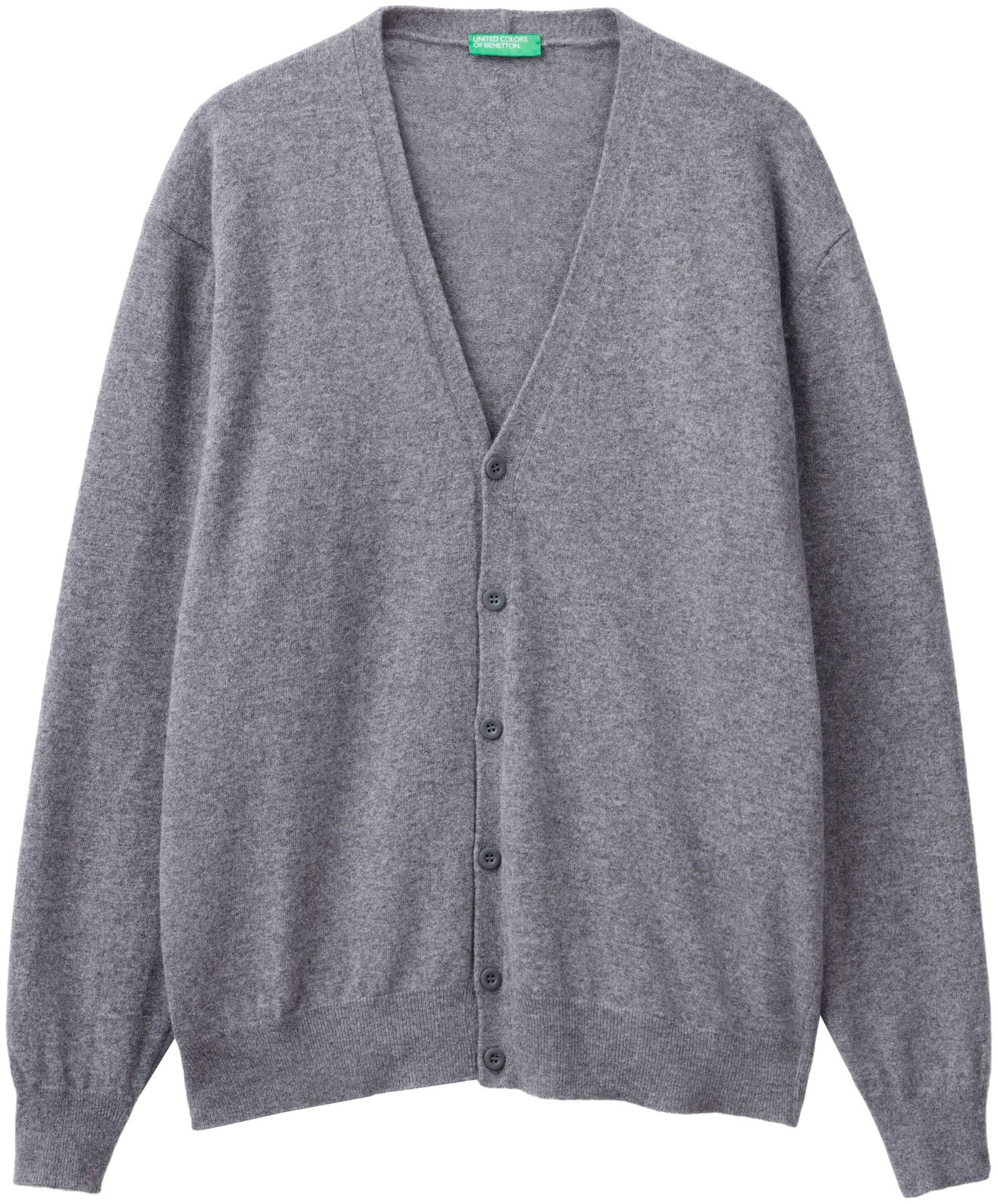 UNITED COLORS OF BENETTON Strickjacke in Grau: Vorderseite