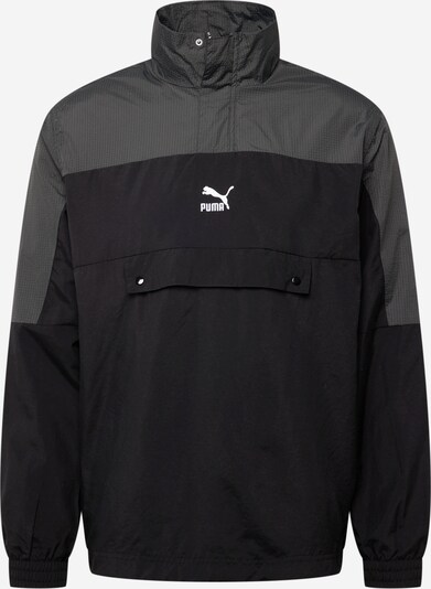 PUMA Sportjas in de kleur Donkergrijs / Zwart / Wit, Productweergave