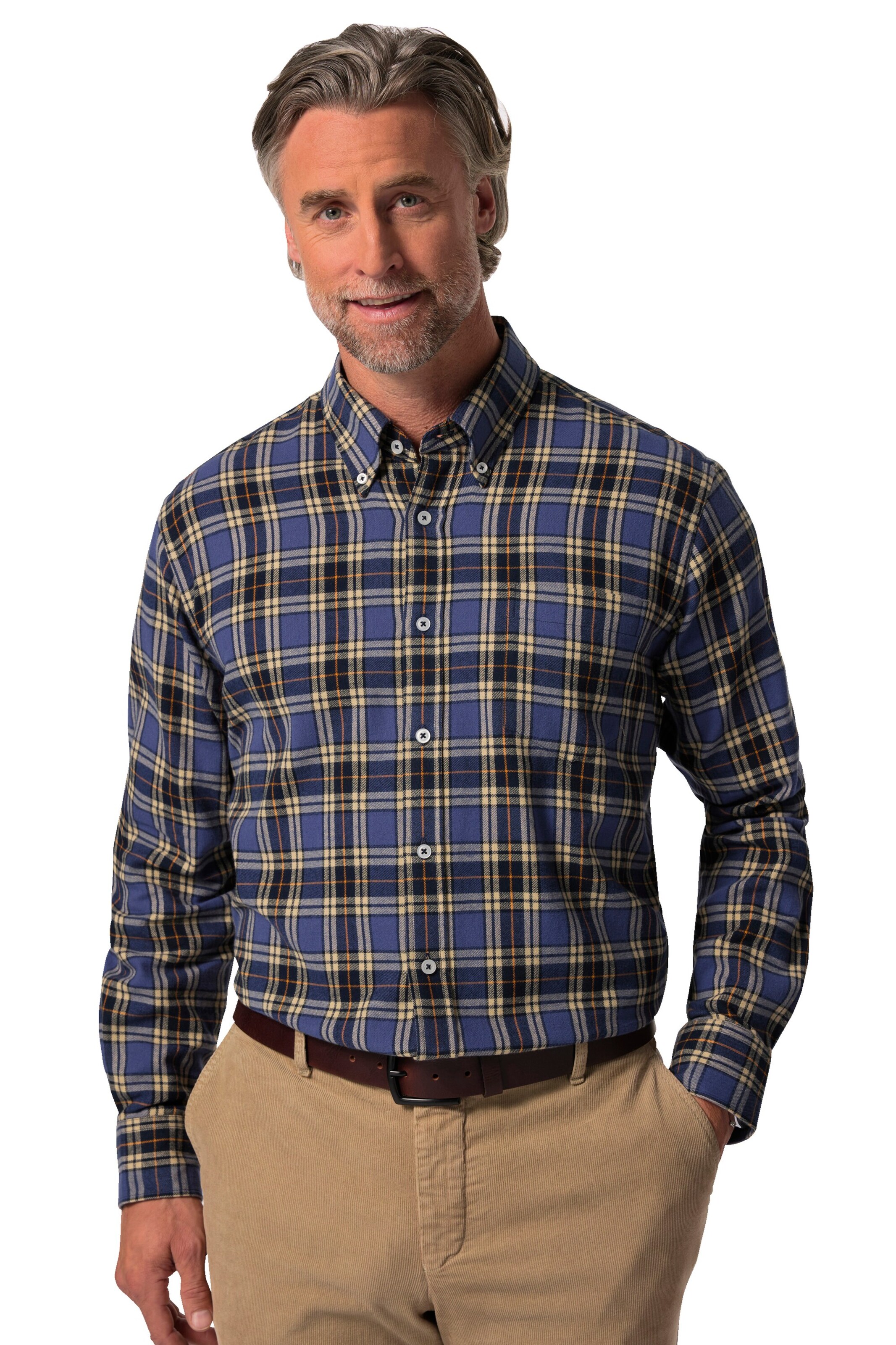 Boston Park Comfort fit Button Up Shirt in Blue: front