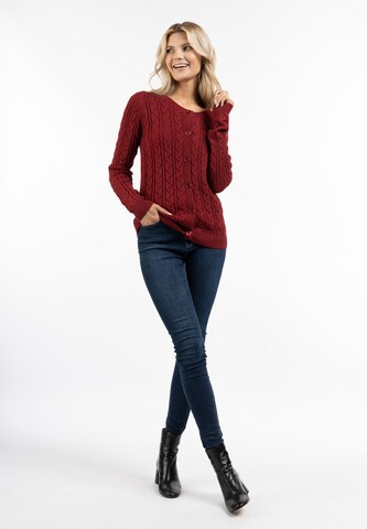 usha BLUE LABEL Knit Cardigan in Red