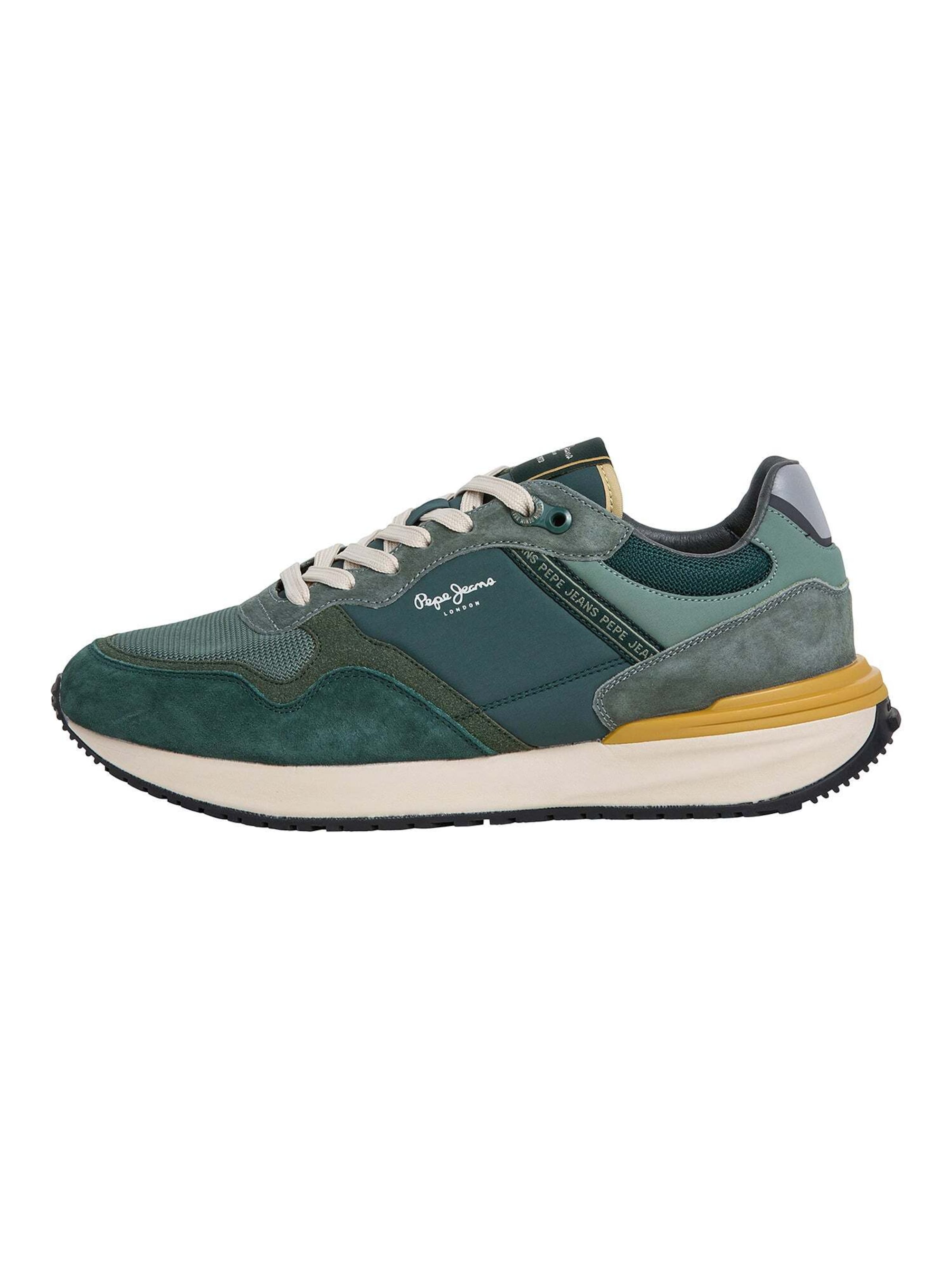Sneaker bassa Pepe Jeans di colore giallo / cachi / verde chiaro / bianco, Visualizzazione prodotti