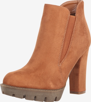 Elara Ankle Boots in Brown: front
