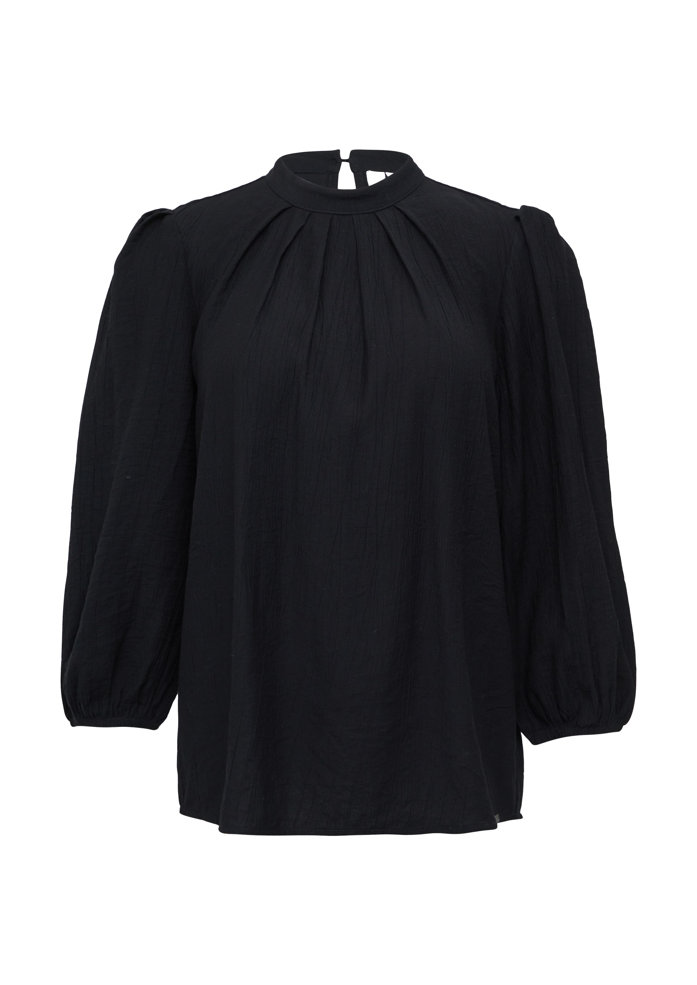 QS Blouse in Zwart: voorkant
