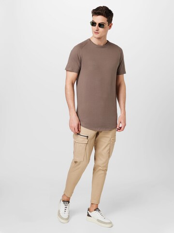 JACK & JONES Regular fit Тениска в кафяво