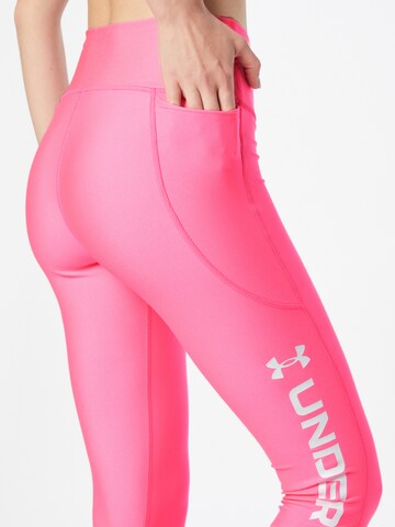 UNDER ARMOUR Skinny Sporthose in Pink