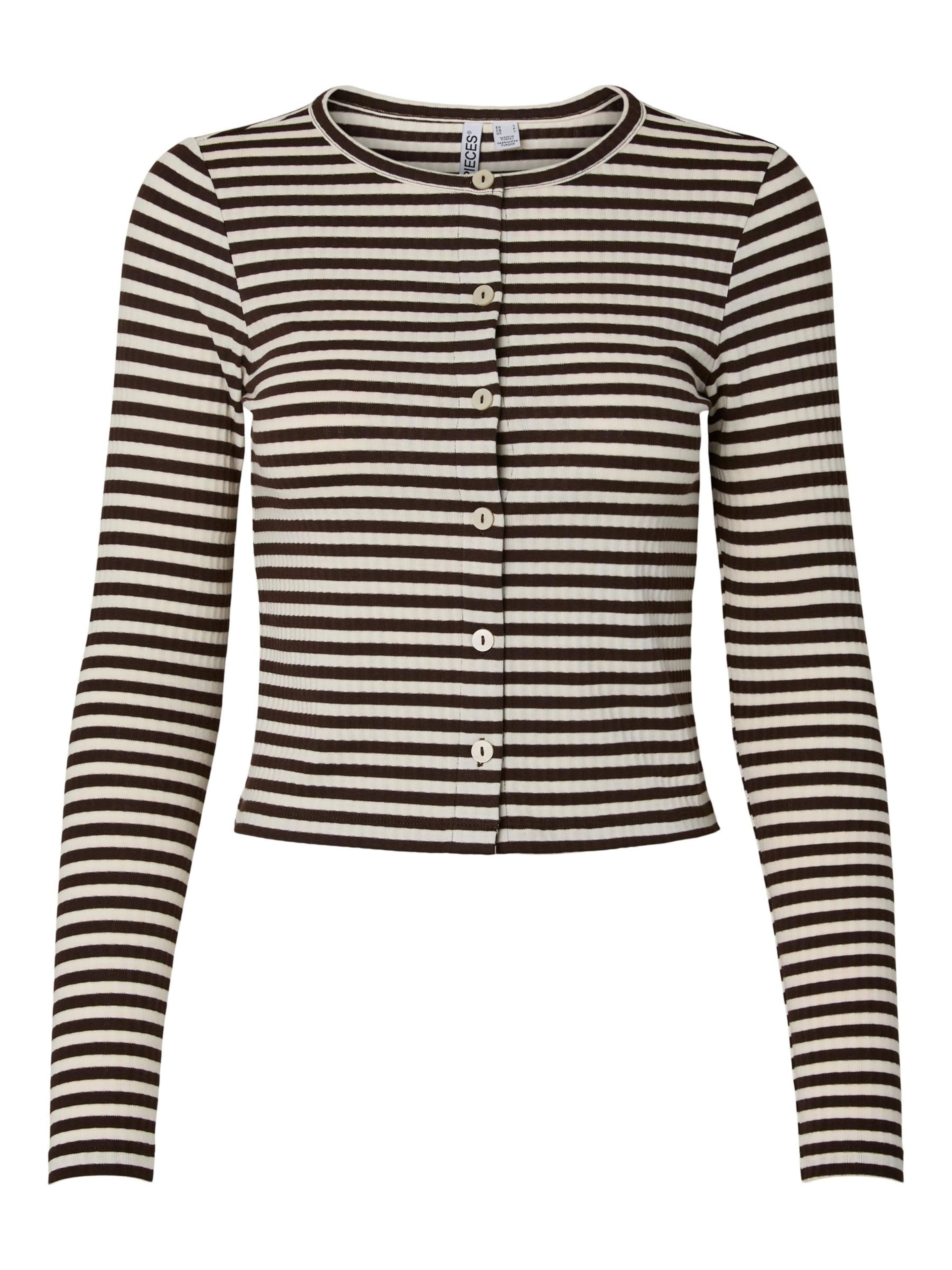 Cardigan 'PCLAYA' PIECES en marron : devant