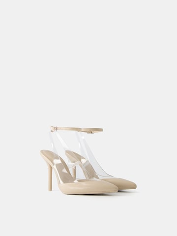 Bershka Slingpumps in Wit