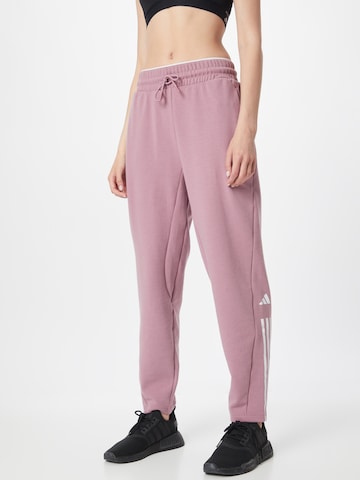 ADIDAS PERFORMANCE Loose fit Workout Pants 'Train Essentials-Fit ' in Purple: front