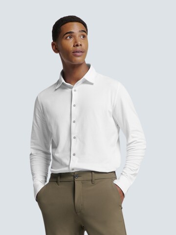 Regular fit Camicia di No Excess in bianco: frontale
