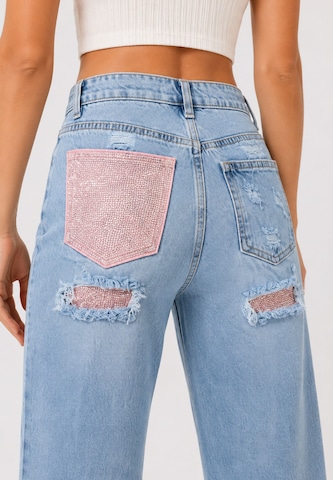 Wide leg Jeans di Elara in blu