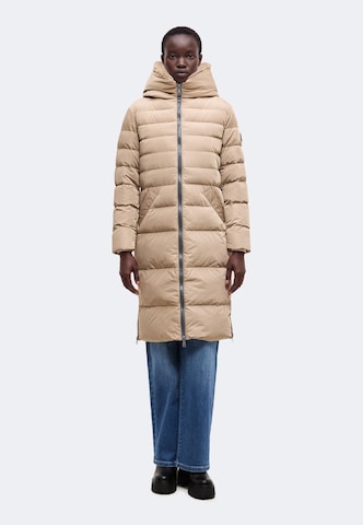 RINO & PELLE Mantel 'Keilafur' in Beige: Vorderseite