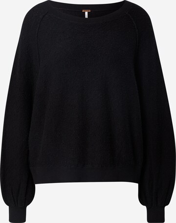 Free People Sweater 'FOUND MY FRIEND' in Black: front