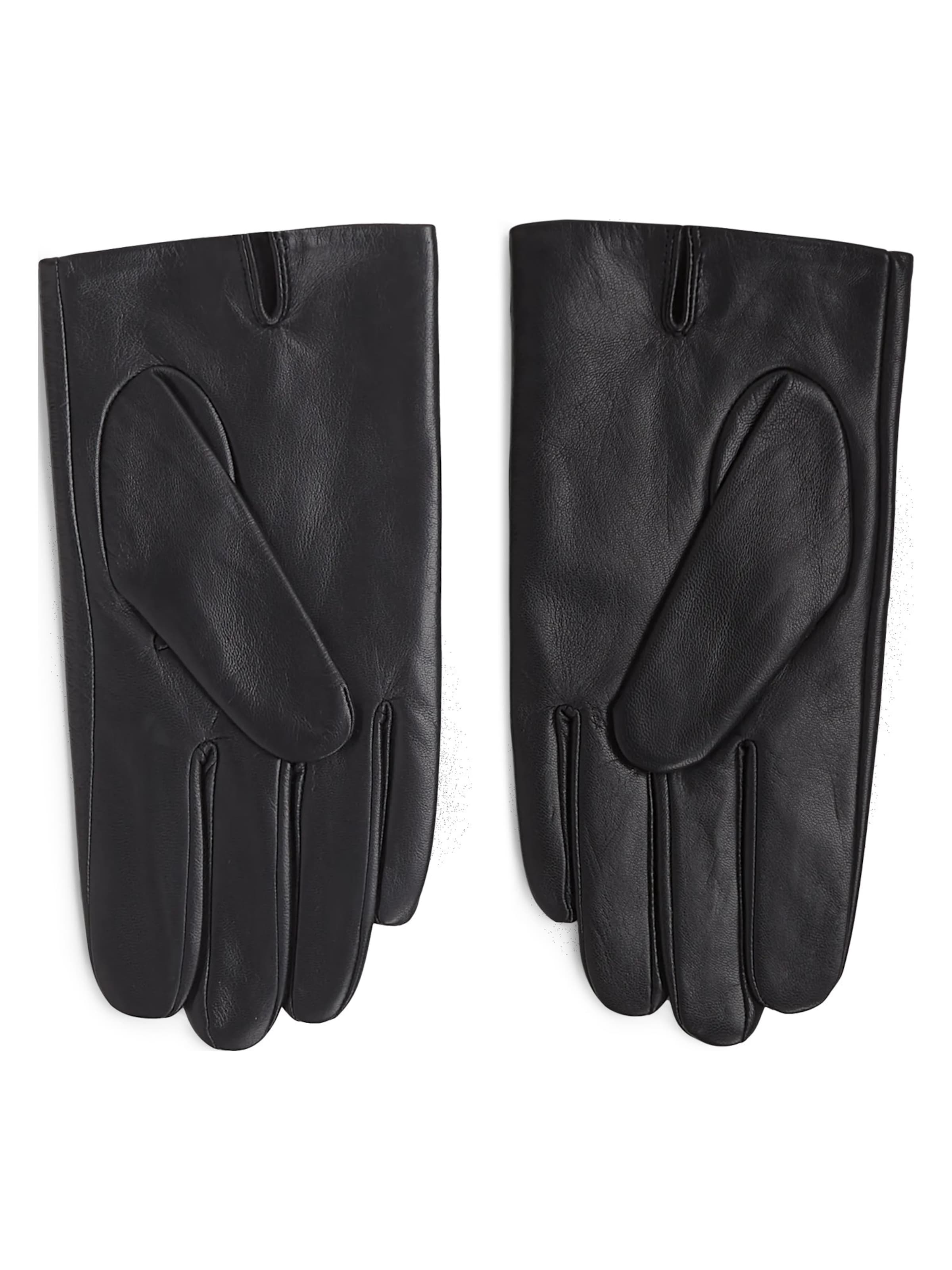 Mănuşi cu degete ' Lederhandschuhe mit K-Logo ' de la KARL LAGERFELD JEANS pe negru