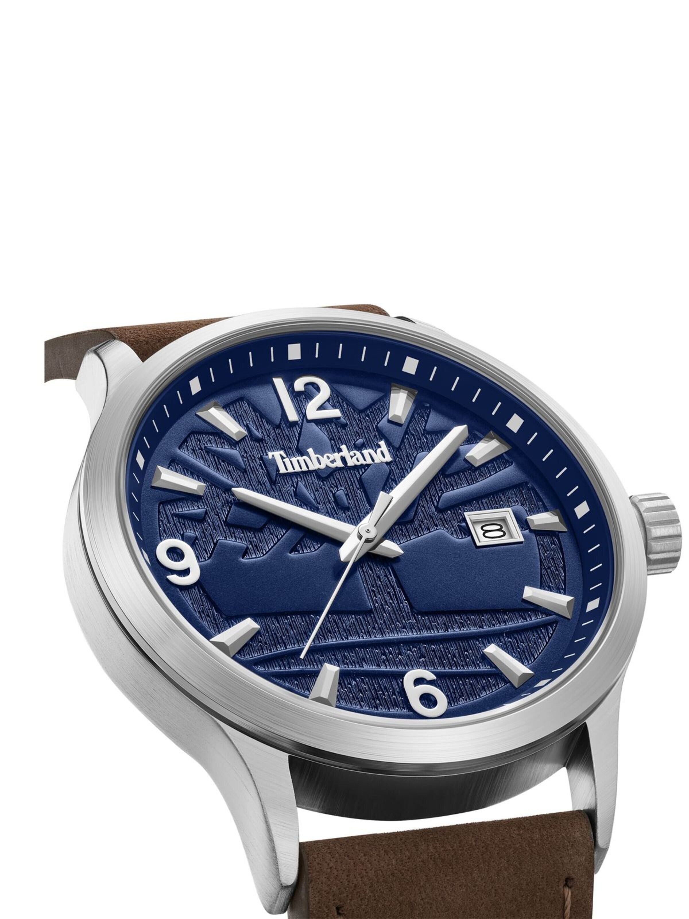 TIMBERLAND Analoog horloge 'Date watch Trumbull' in Bruin