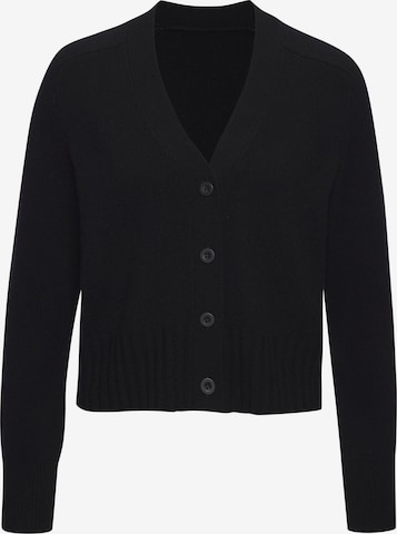 LASCANA Knit Cardigan in Black: front