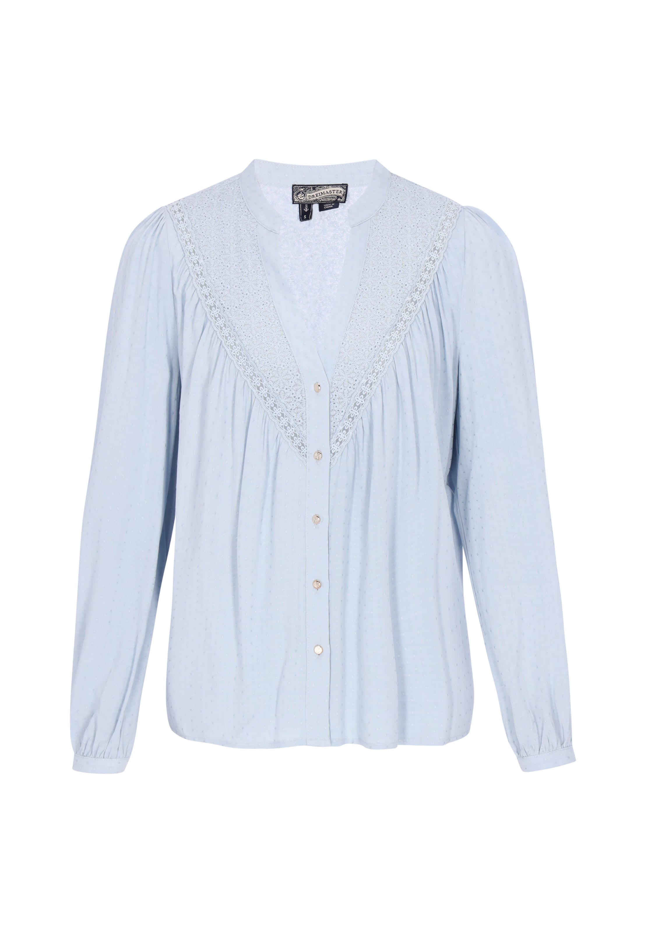 DreiMaster Vintage Blouse in Blue: front