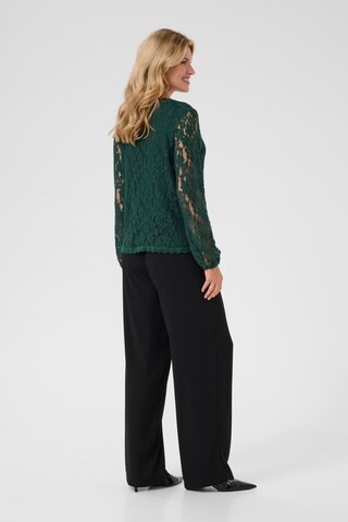 Cream Blouse 'Kit' in Groen
