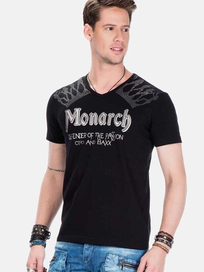 CIPO & BAXX Shirt in Black / White, Item view