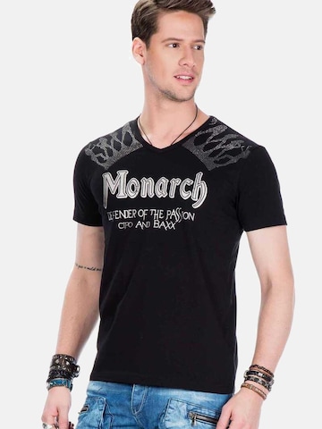 CIPO & BAXX Shirt in Zwart: voorkant