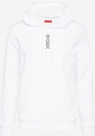 HUGO Sweatshirt 'Dondy' in de kleur Zwart / Wit, Productweergave