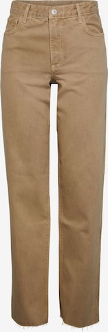 PIECES Loosefit Jeans 'MOLLY' in Beige: voorkant