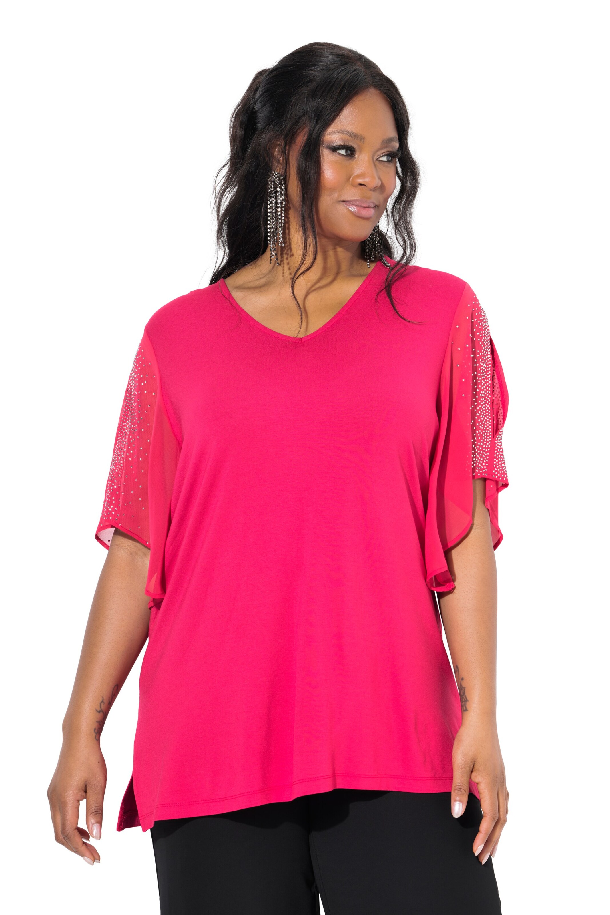 Ulla Popken Shirt in Pink: Vorderseite