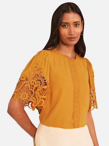 love & roses Bluse in Gelb: Vorderseite