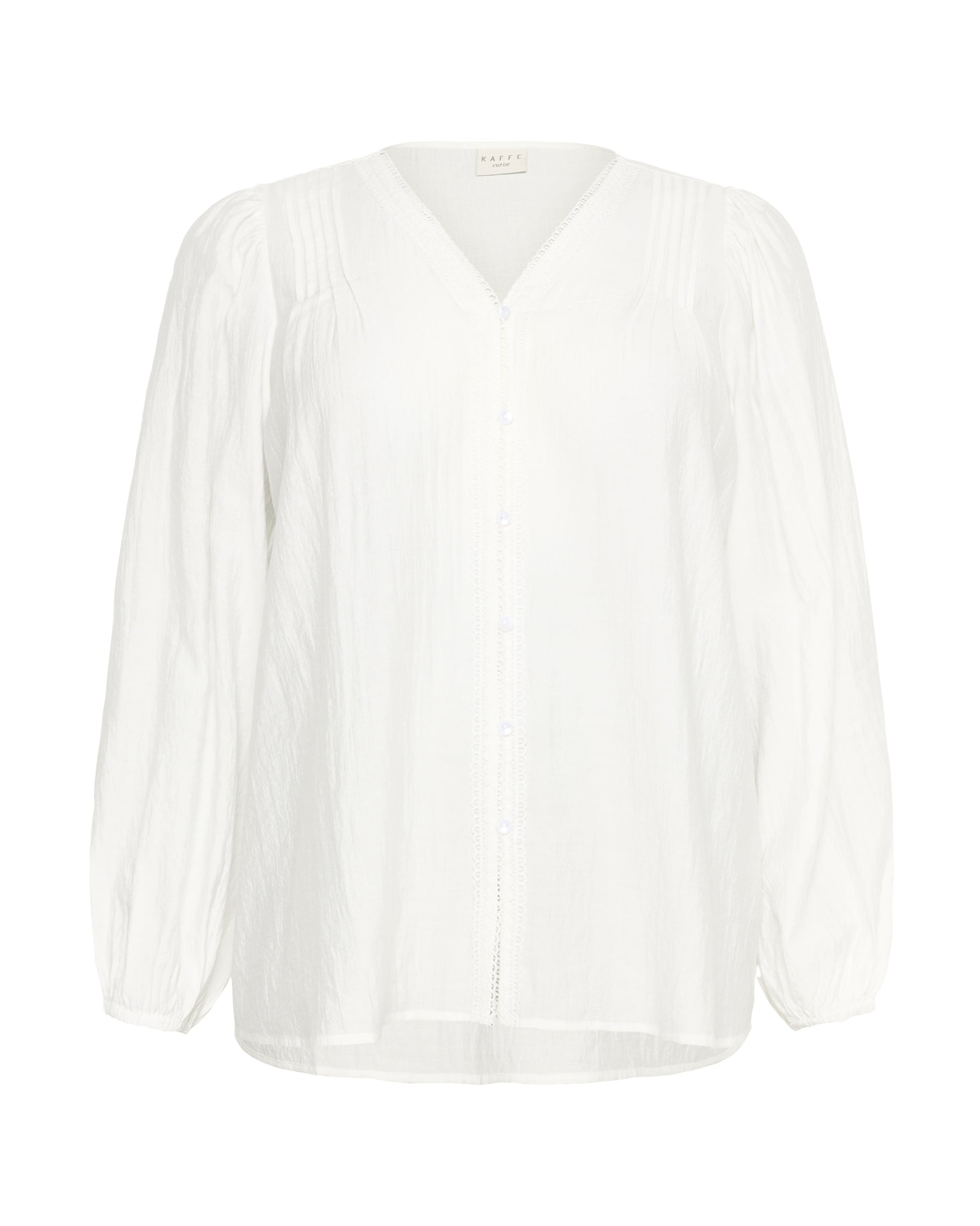 KAFFE CURVE Blúz - fehér: elől