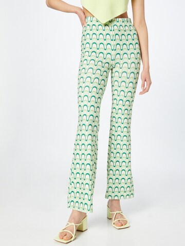 Cotton On Flared Pants in Green: front