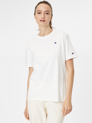 Champion Reverse Weave Μπλουζάκι σε λευκό: μπροστά